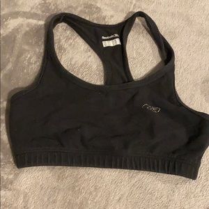 reebok black sports bra
